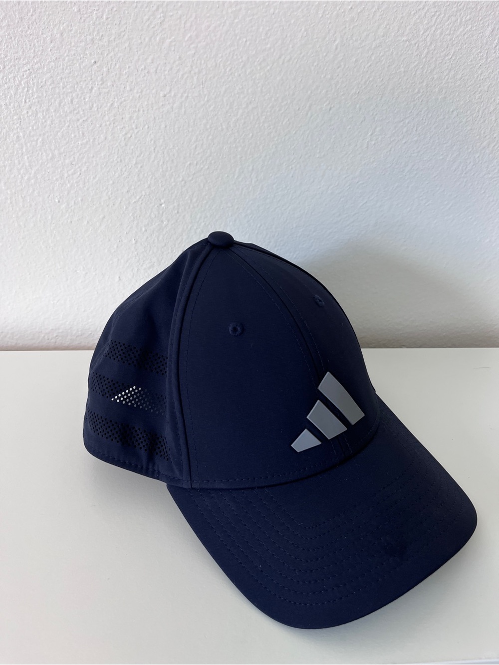 adidas Navy Athletic Golf Cap with Reflective Logo